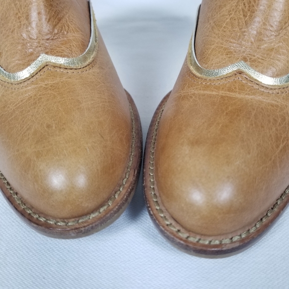 AWOL 90s Y2K Barbie Bratz Butterfly Tan Leather Western Rockabilly Boots 7.5 - Picture 9 of 12